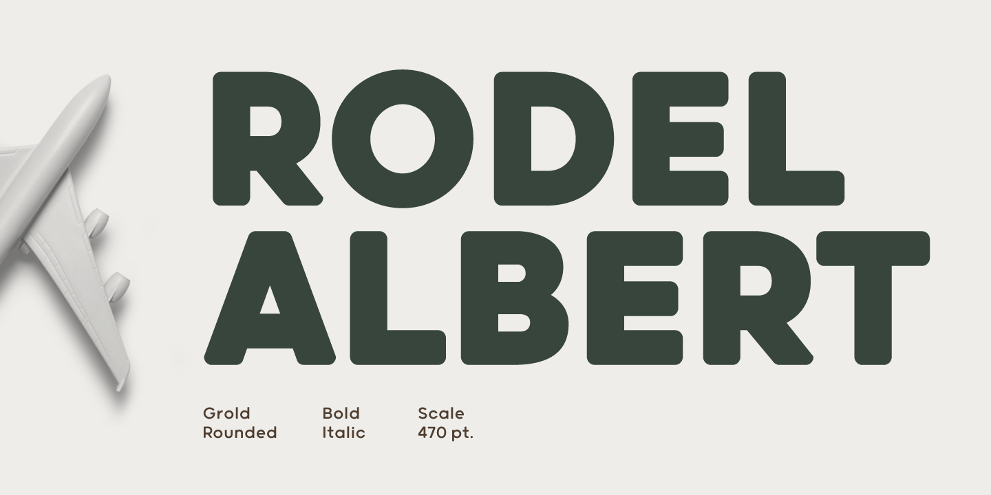 Пример шрифта Grold Rounded Slim Bold Italic